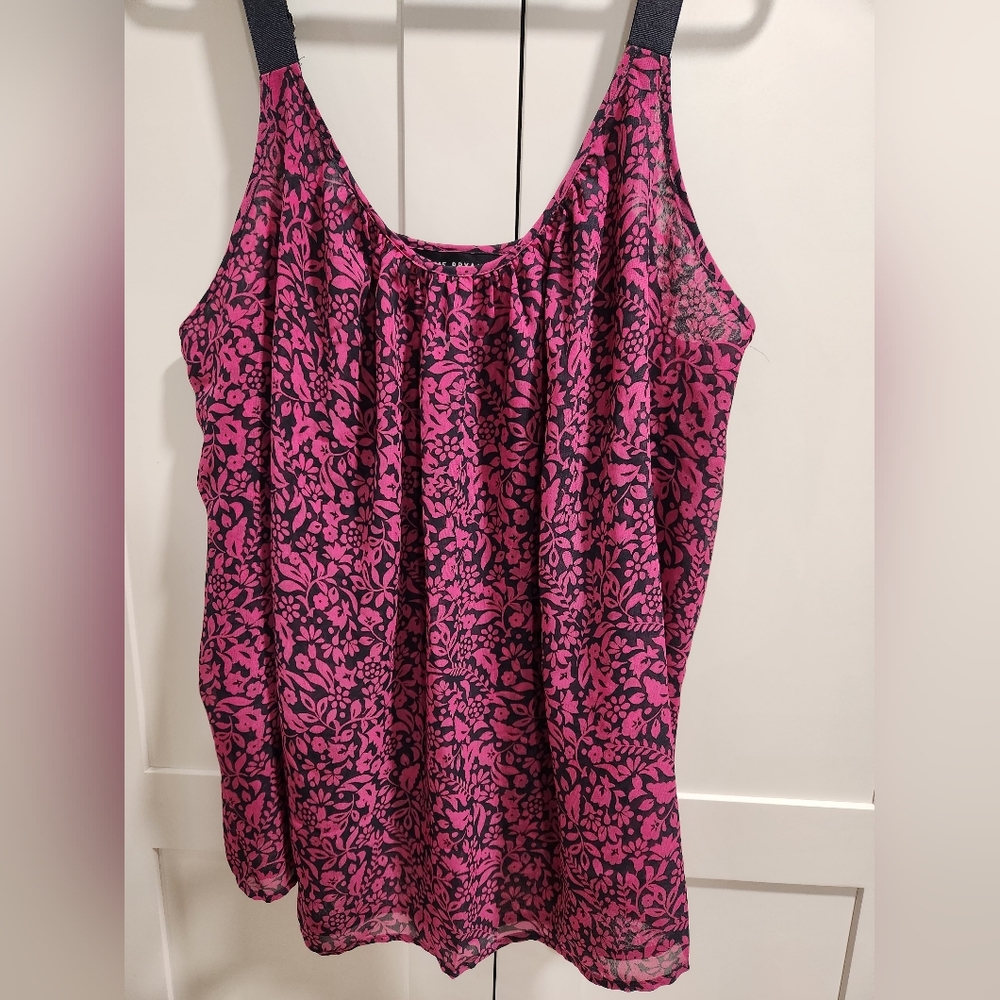 Straight Hem Cami With Grosgrain Ribbon Straps